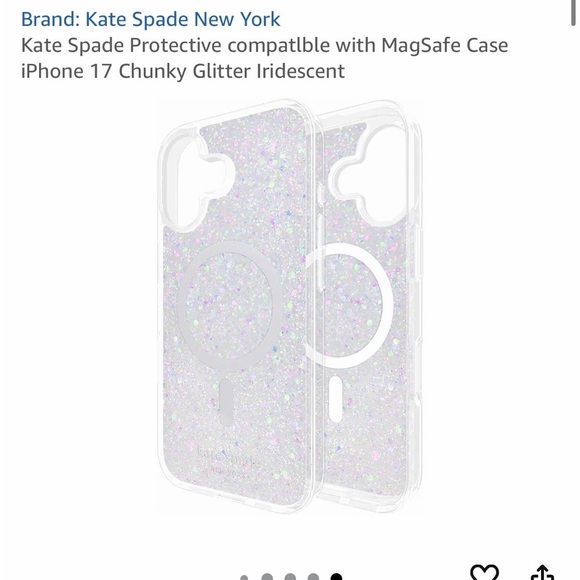 Kate Spade Holographic Glitter Case for iPhone 17 KATE Spade NY logo on case too - Picture 5 of 5